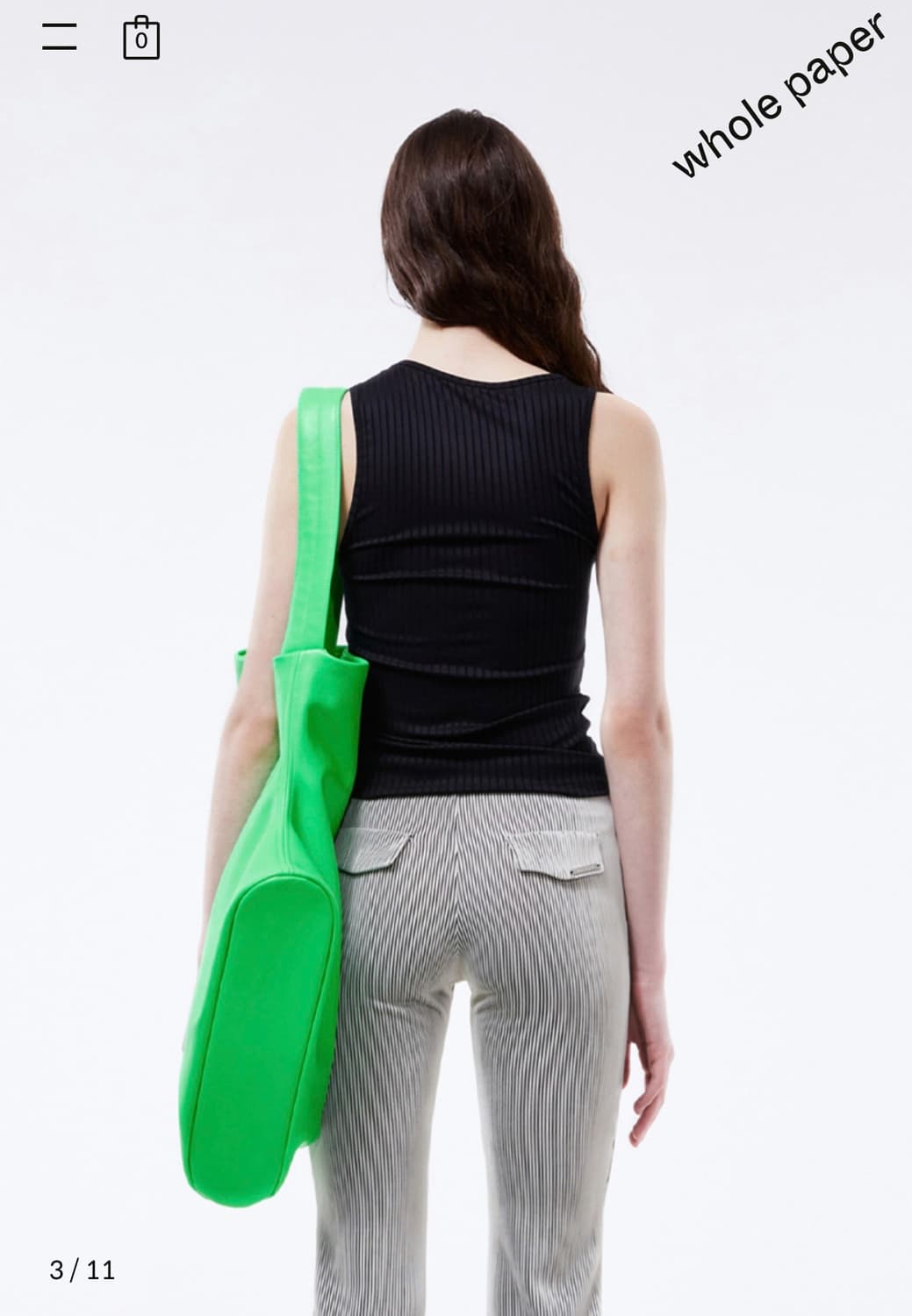 홀페이퍼 언발란스 네크라인 슬리브리스 탑 상품이미지3