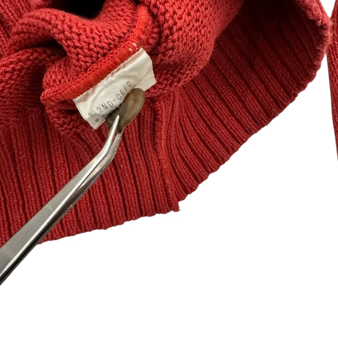 히스테릭글래머 패치워크 니트 가디건 레드 상품이미지7