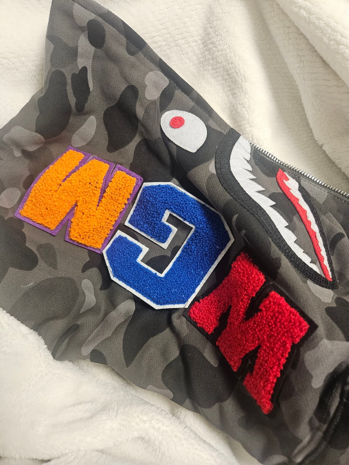 Grey bape hood zip up 상품이미지3