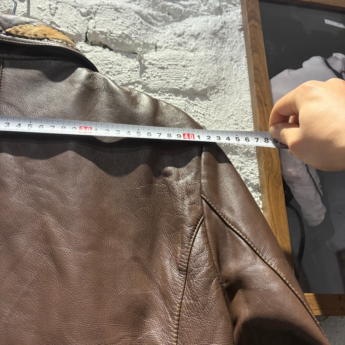 Lee won jae 빈티지 양가죽 소가죽 레더 지킷 상품이미지9