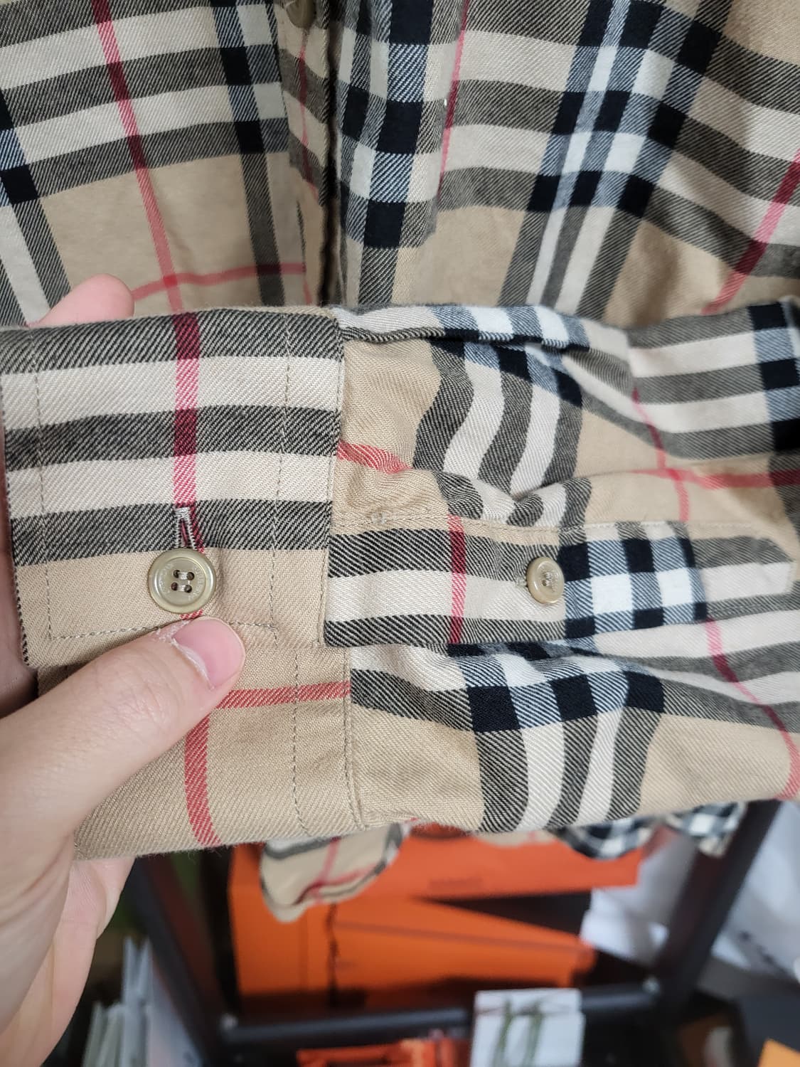 버버리 신형 노바체크 셔츠 L 상품이미지3