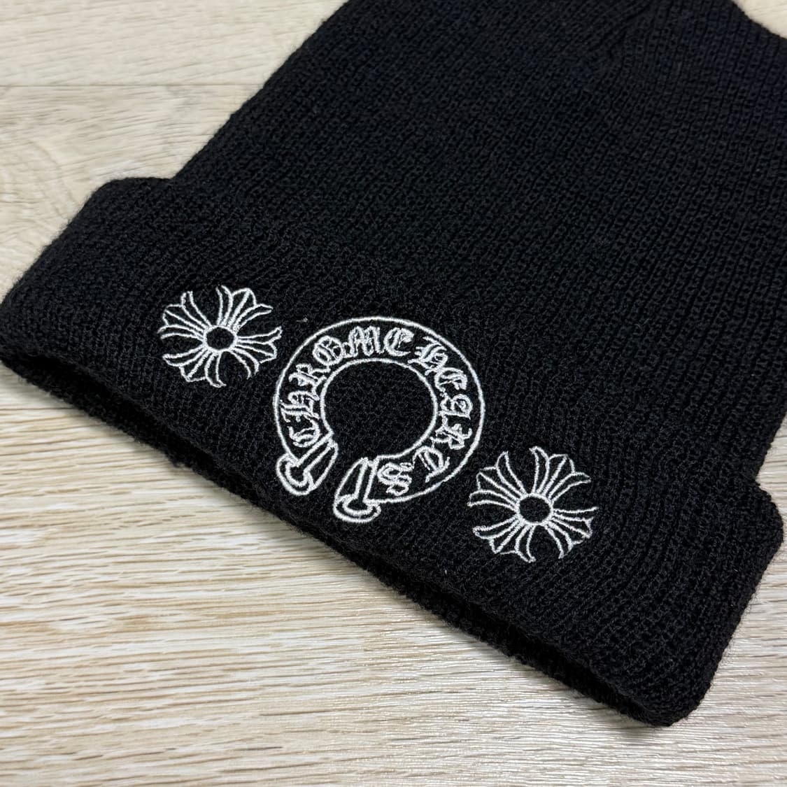 [S+급/OS] 크롬하츠 홀스슈 울 비니 블랙 상품이미지2