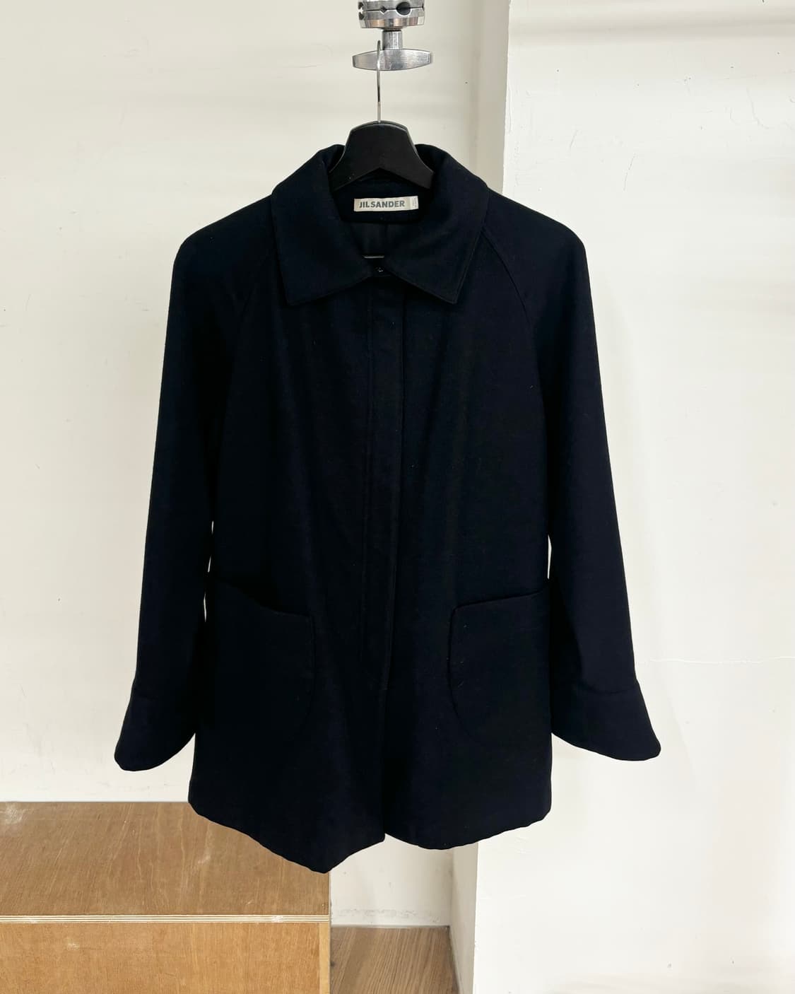 질샌더 네이비 하프 코트 상품이미지1