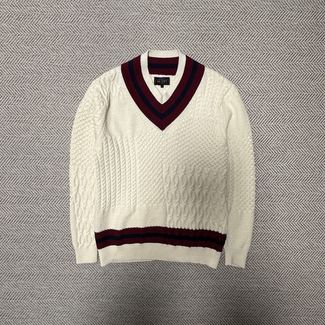BEAMS PLUS v neck knit sweater 상품이미지1