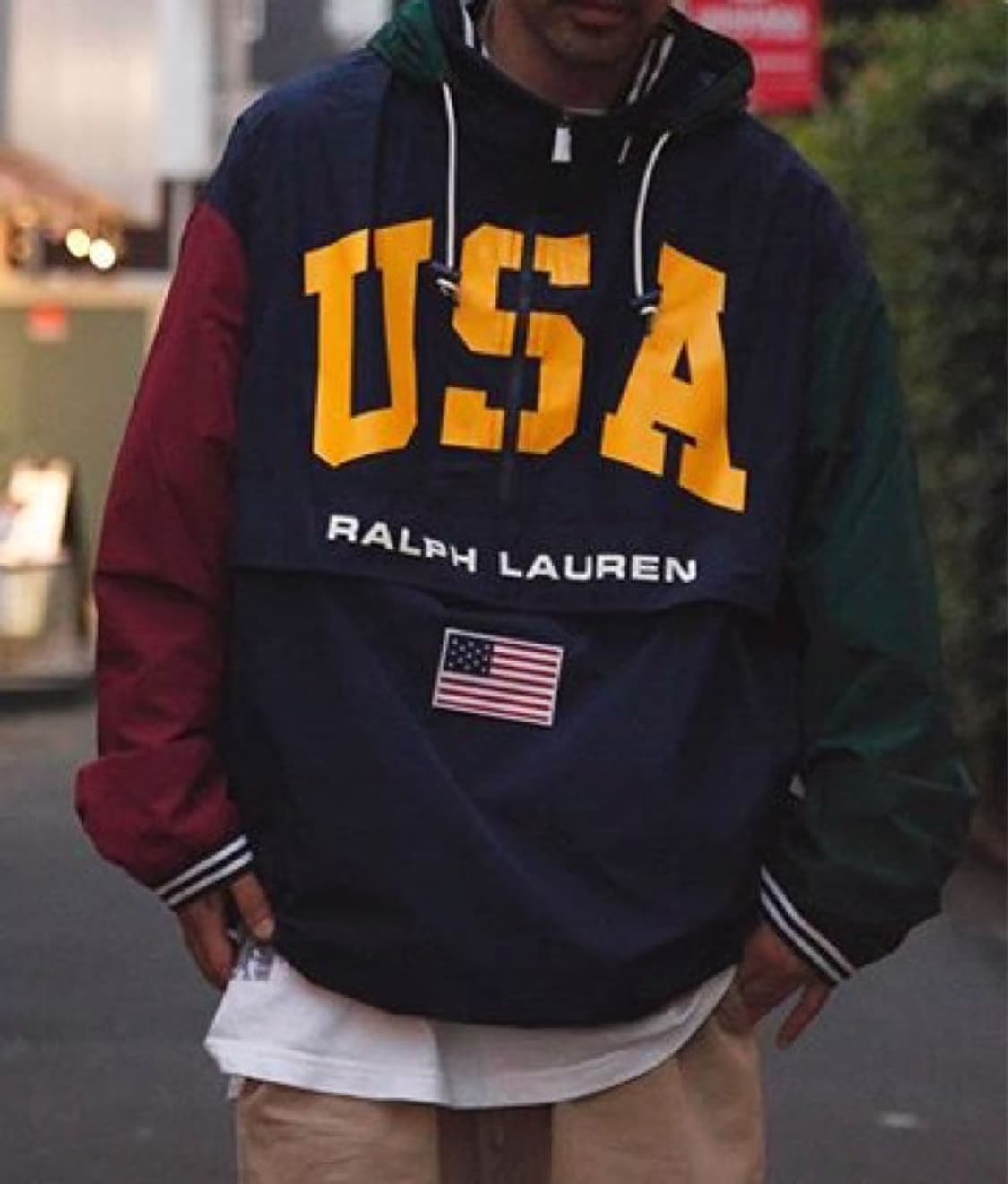 폴로 USA성조기 스펠아웃 아노락 바람막이 상품이미지1