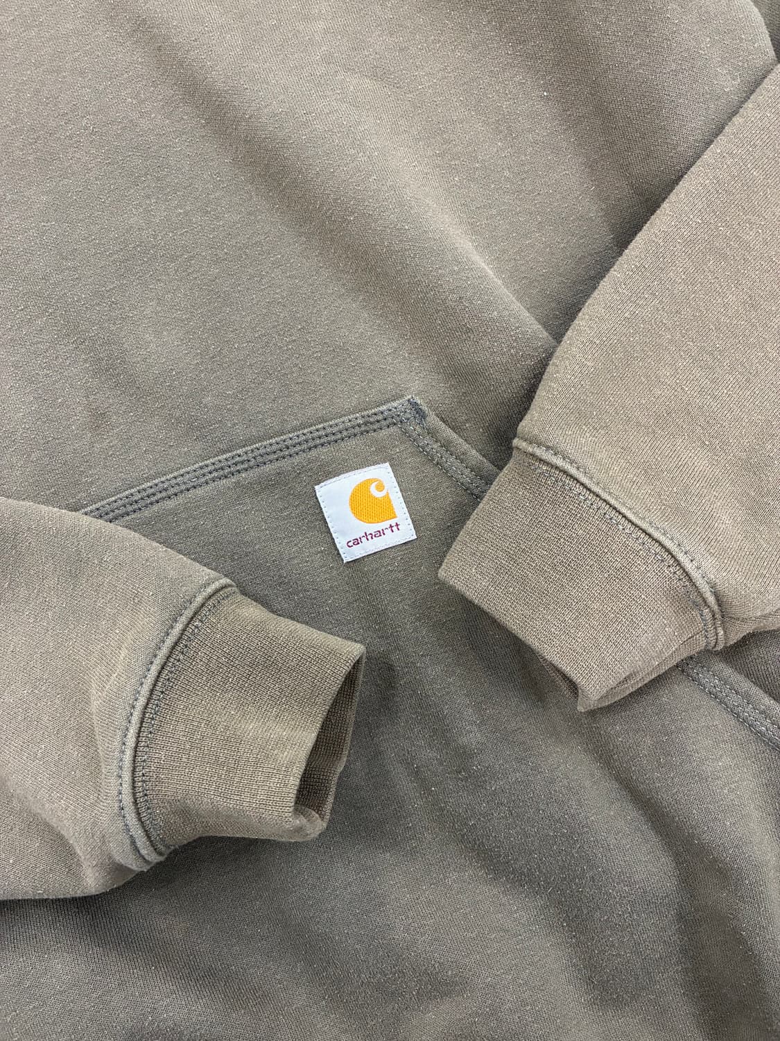 칼하트 올리브 그린 패치로고 후드티 L 상품이미지7