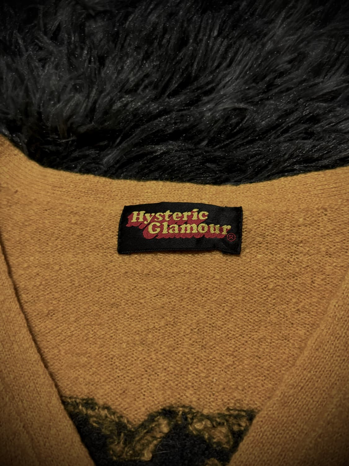 Hysteric Glamour 옐로우 걸프린팅 울 가디건 상품이미지9