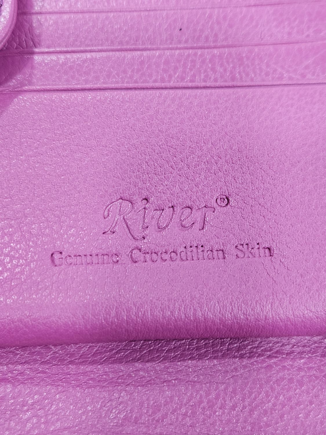 River 크로커다일 리얼 악어가죽 여성 장지갑 [새상품] 상품이미지8
