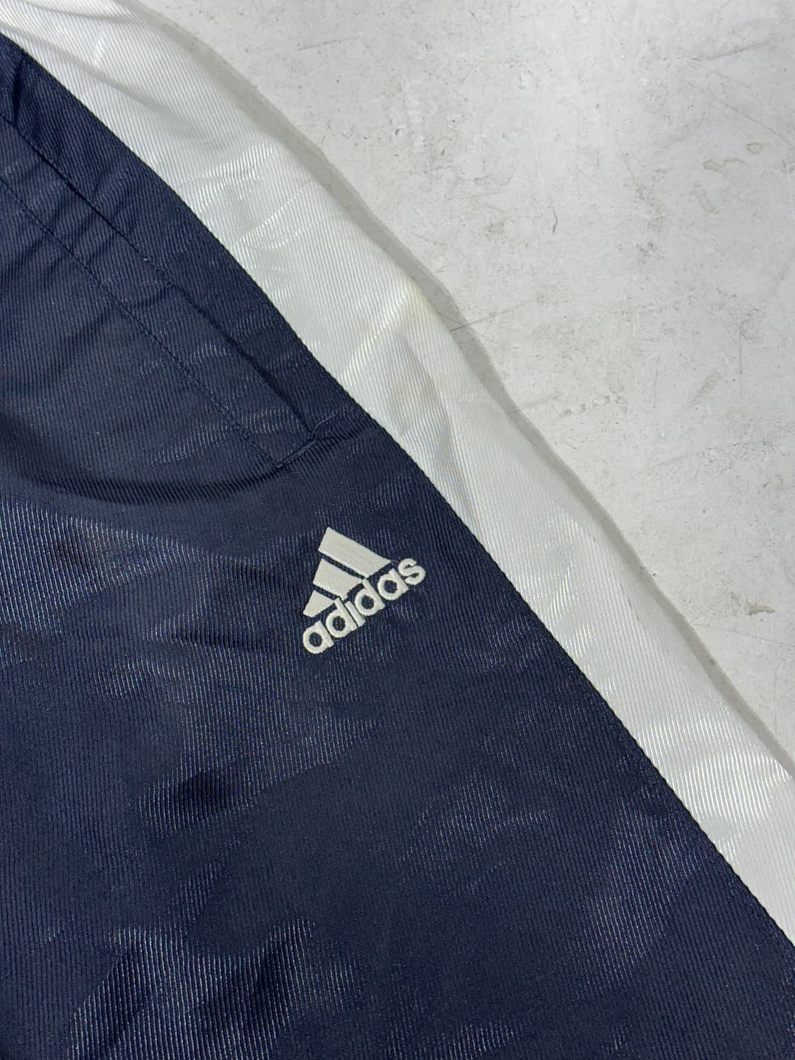  아디다스 네이비 화이트 사이드 라인 포인트 추리닝 바지 트랙 팬츠 L 상품이미지6