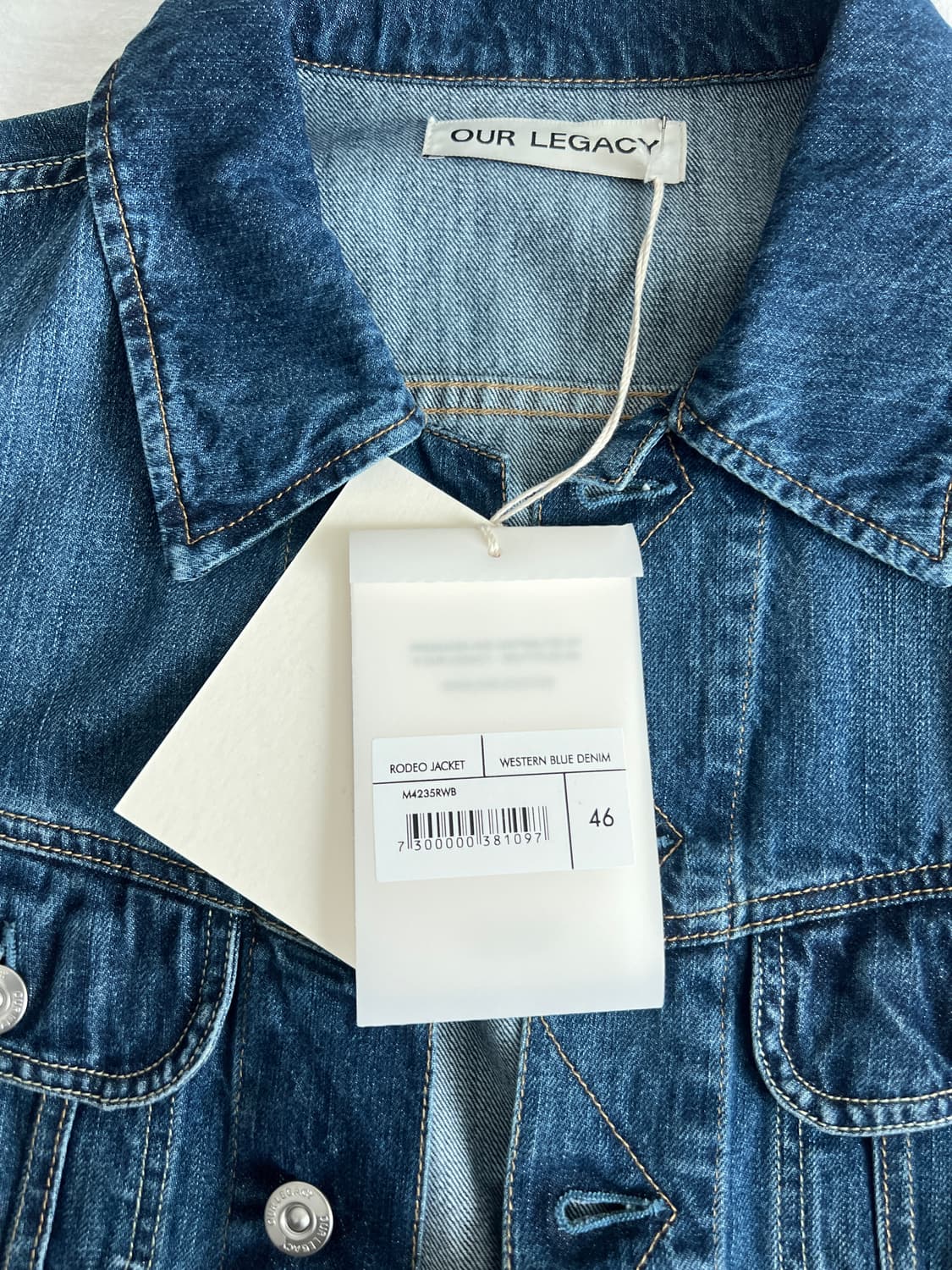 아워레가시 로데오 데님자켓 46사이즈 새상품 상품이미지3