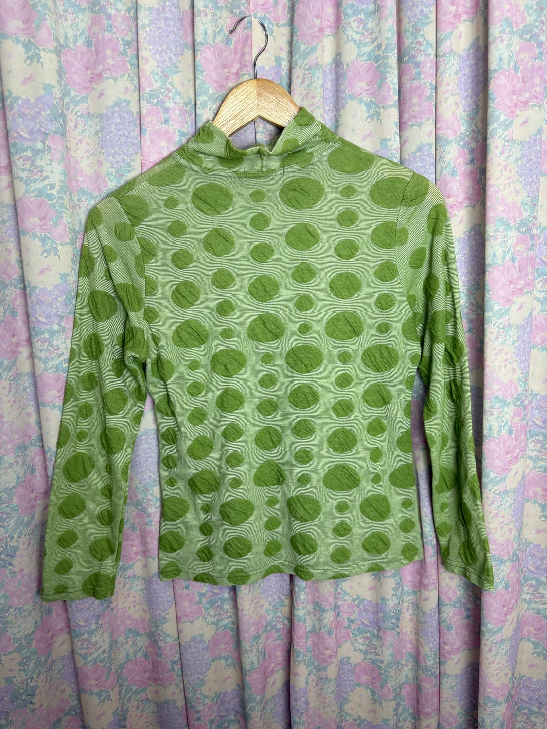 연두 도트 목폴라 티셔츠  상품이미지9