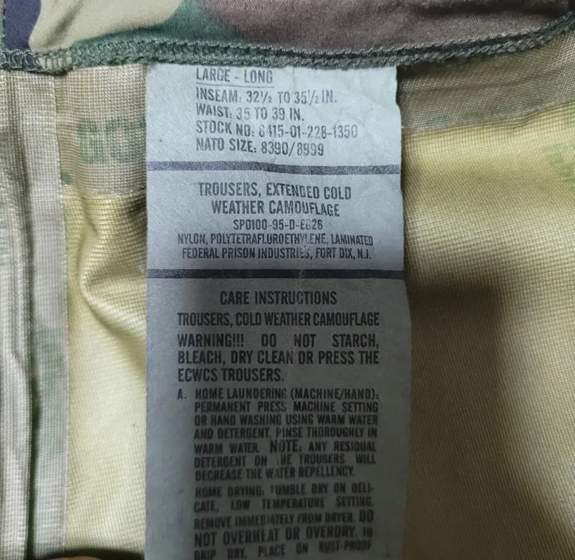상태A 미군 고어텍스바지 카모 밀리터리바지 상품이미지4
