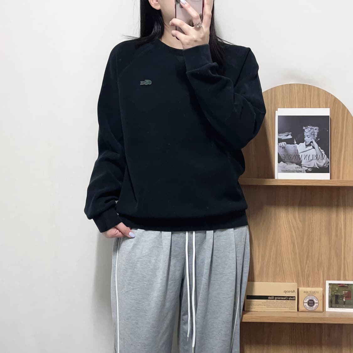 [정품] 라코스테 블랙 패치로고 맨투맨 [ 40 ] 상품이미지1