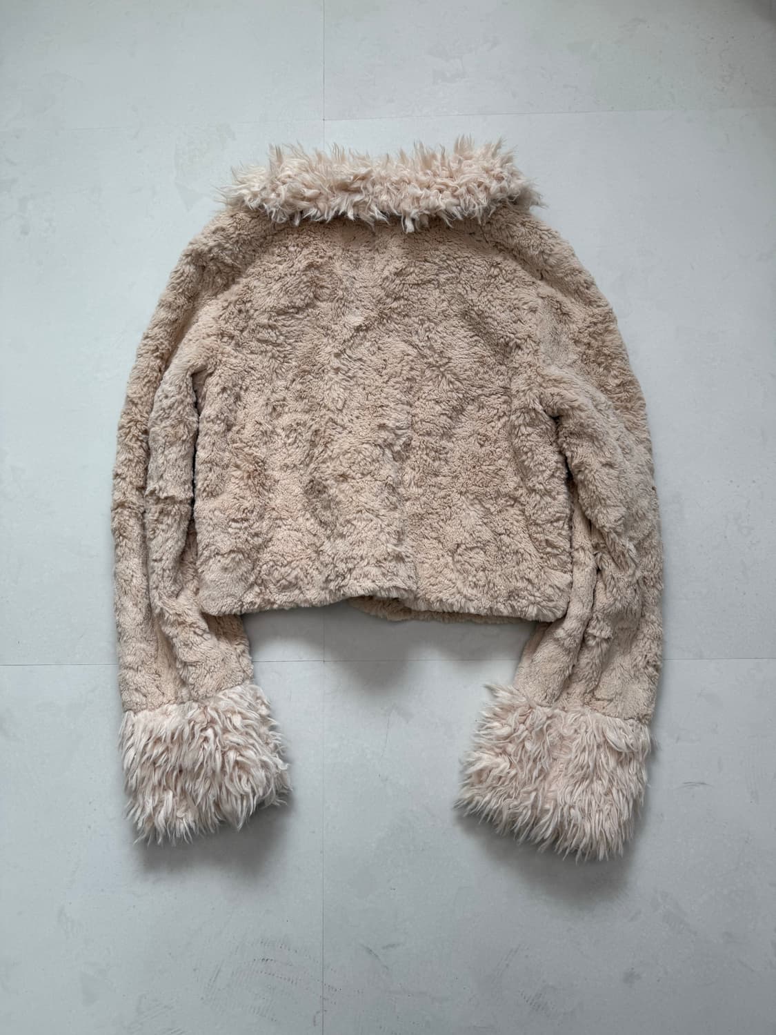 연핑크 크롭 퍼자켓 상품이미지7