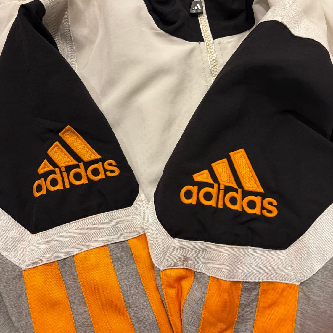 [110] 90-00s 아디다스 올드스쿨 삼선 트랙탑 오렌지 B565 상품이미지7
