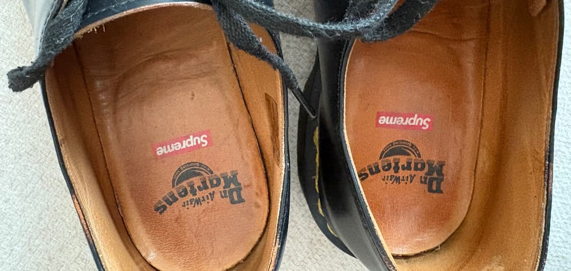 슈프림 닥터마틴 스미스 4홀 블랙 / 45 상품이미지9