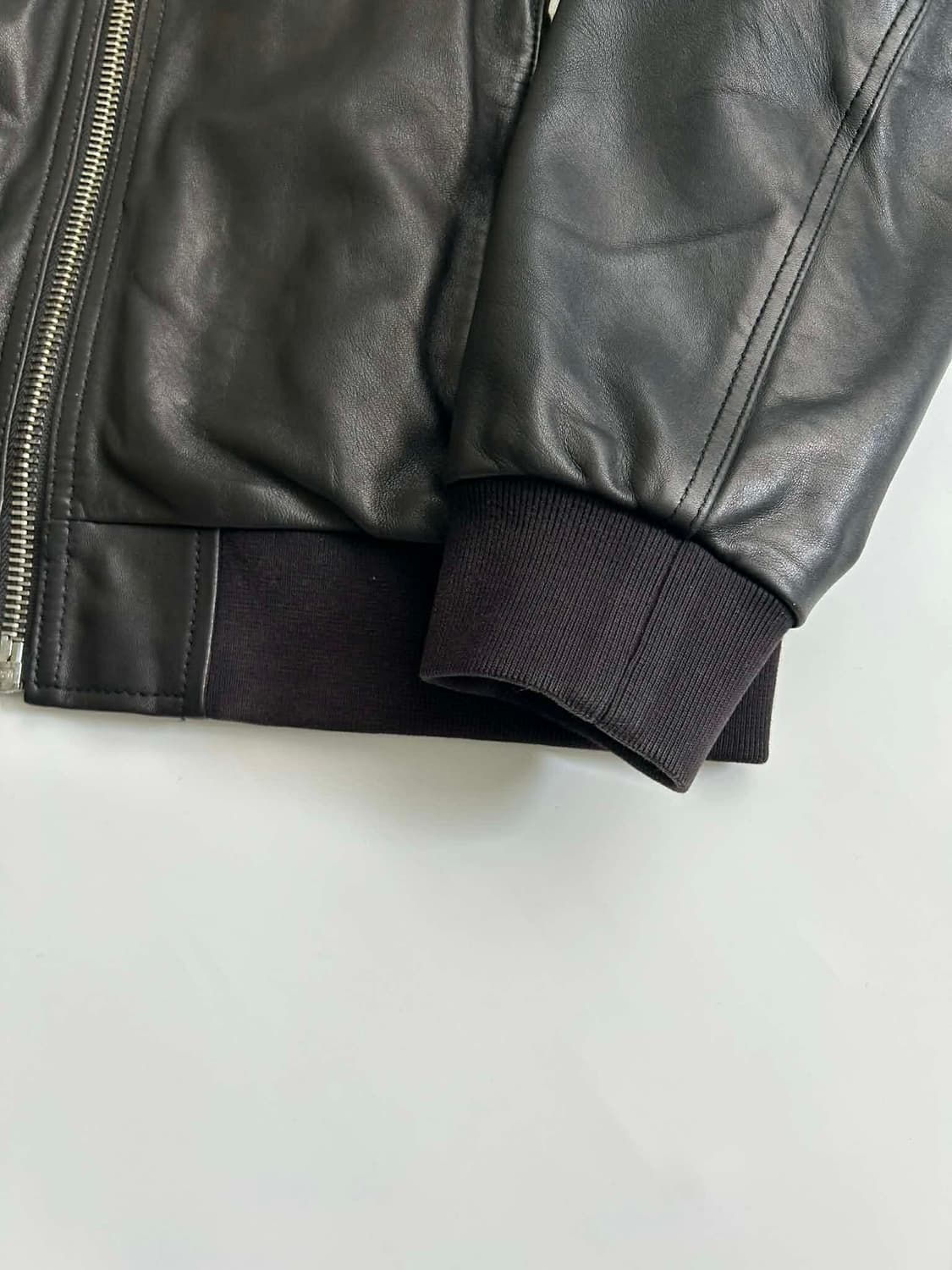 [L] 캘빈클라인 진스 나파 양가죽 봄버 라이더 자켓 테크웨어 상품이미지9