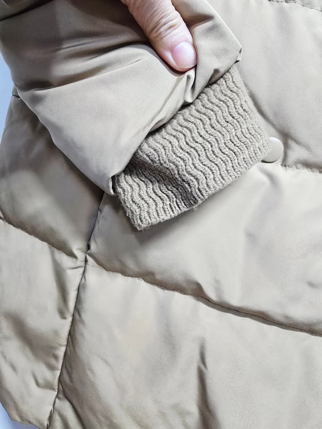 시스템 여성 덕다운패딩 코트 베이지 상품이미지4