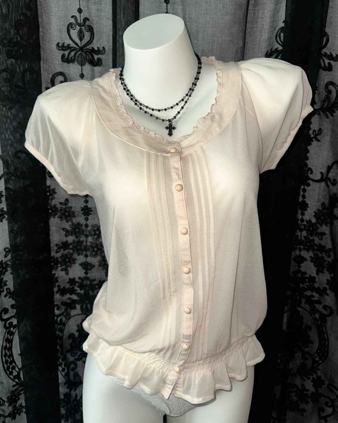 Ivory chiffon blouse 상품이미지2