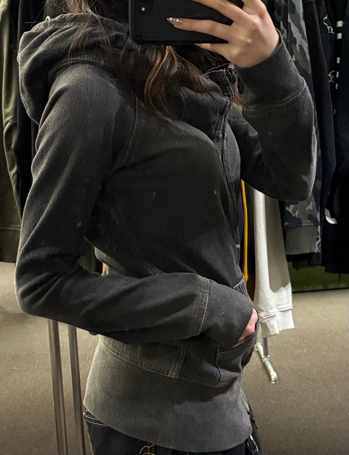 OS)Goa 보노넥 워싱 후드집업 자켓 상품이미지3