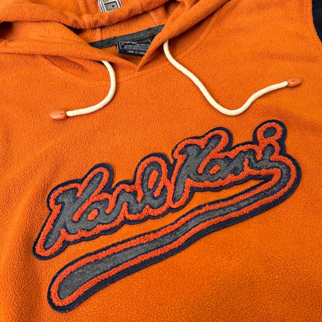 칼카니 빅로고 올드스쿨 플리스 오버핏 후드티 상품이미지3