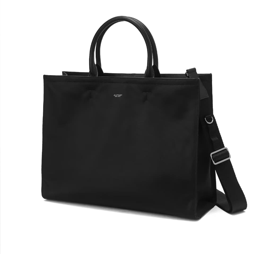 질스튜어트 뉴욕 로건 블랙 나일론 심플 토트백 삭형콜라보  새상품 상품이미지1