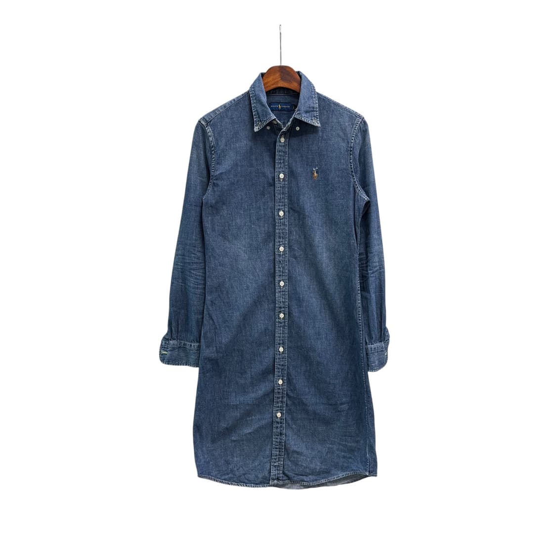 [S] 폴로 데님 셔츠원피스 상품이미지2