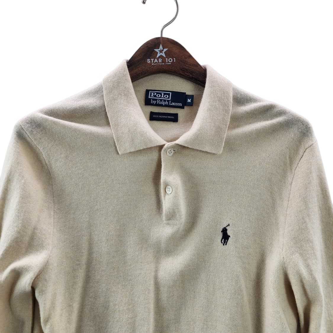 [M] 폴로랄프로렌 메리노울 카라넥 니트 상품이미지2