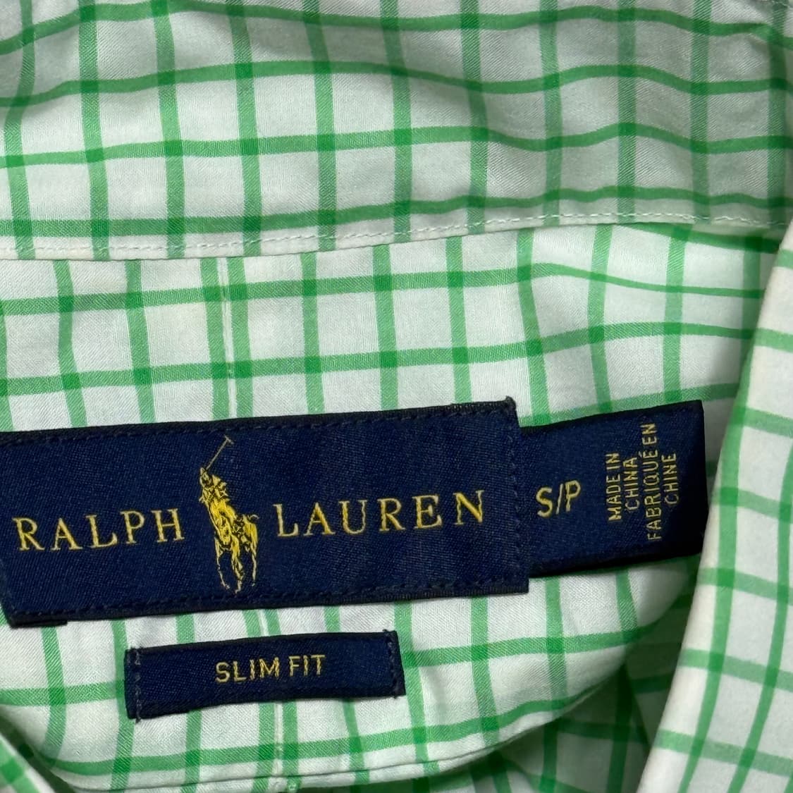 Polo Ralph Lauren 슬림핏 그린 체크 셔츠 상품이미지2