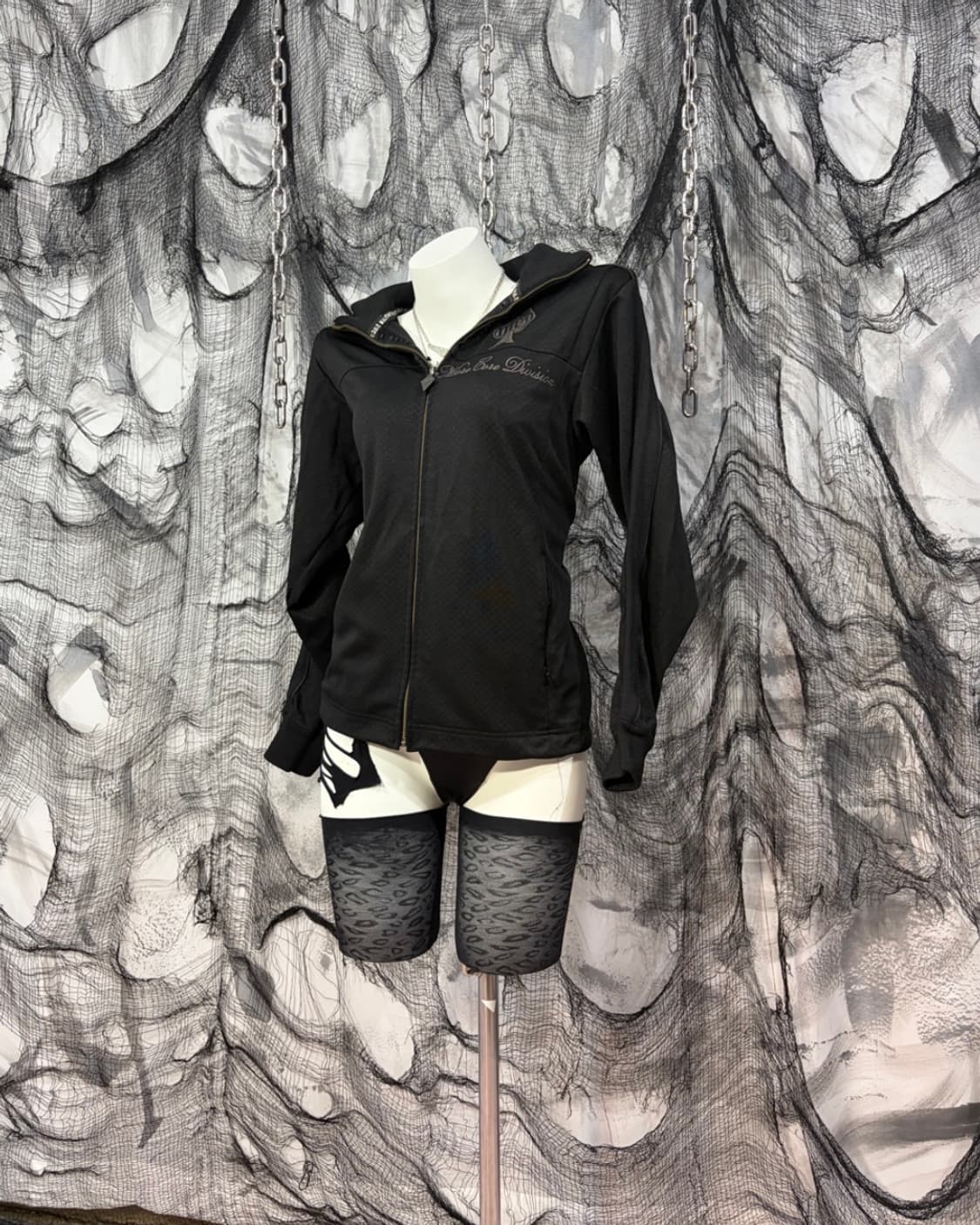 M.C.D punk rock high neck hoodie zip up 상품이미지3