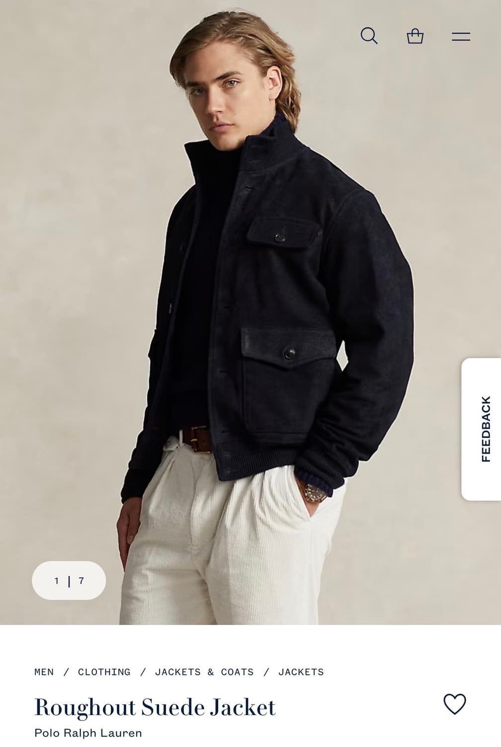 폴로 스웨이드 자켓 팝니다 상품이미지1
