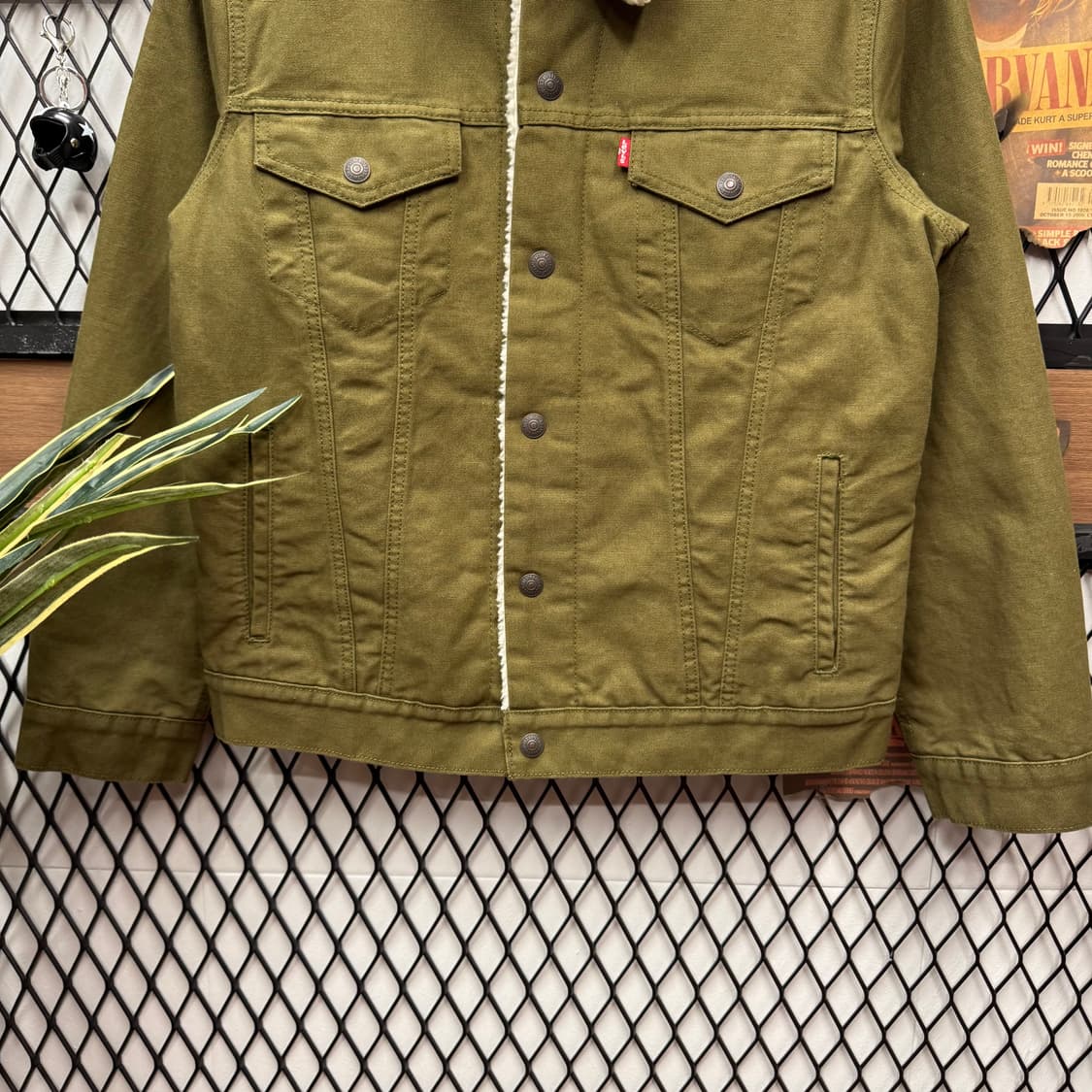 리바이스 타입 3 쉐르파 트러커 자켓 카키 상품이미지4