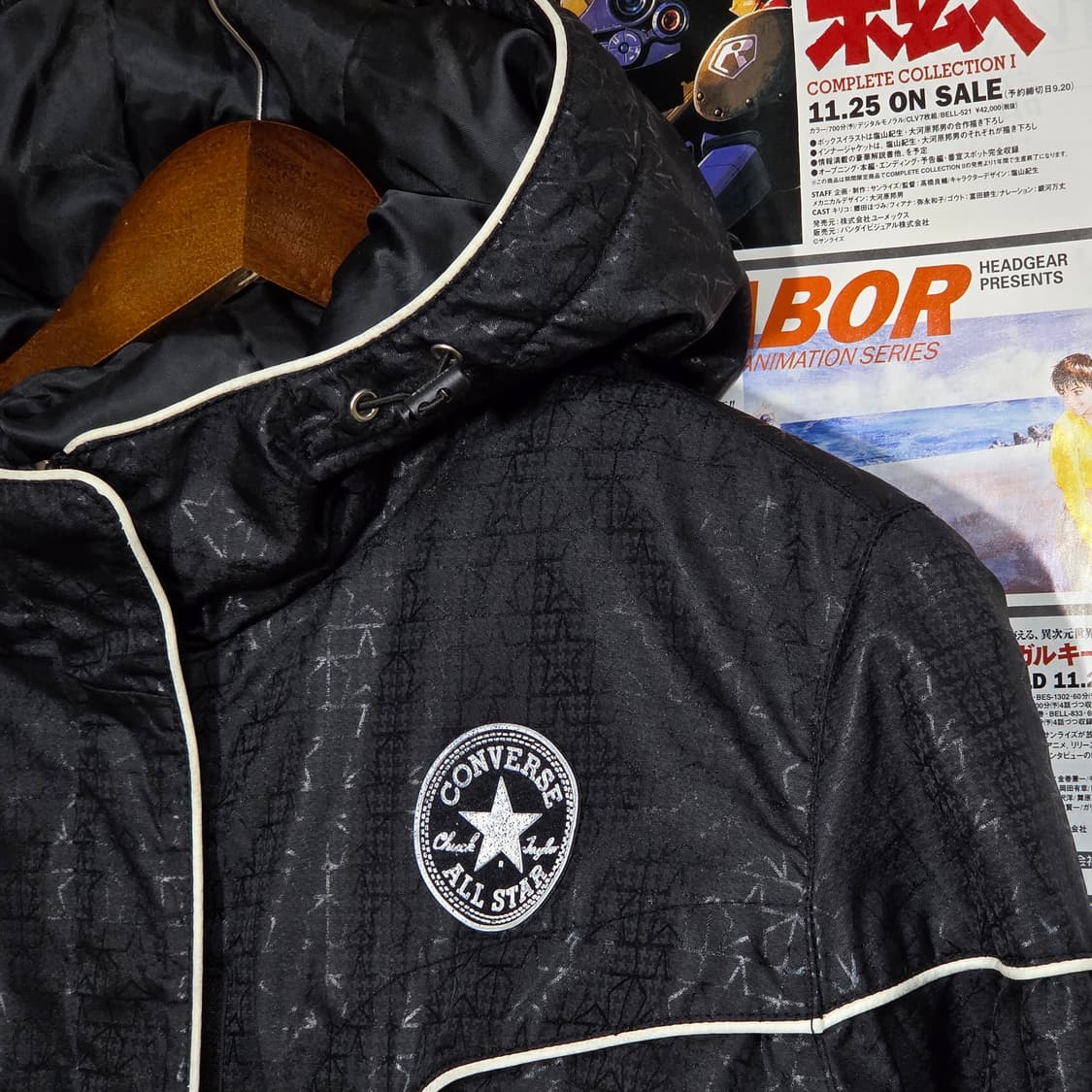 컨버스 올 스타 자수 별 패턴 후드 패딩 점퍼 상품이미지4