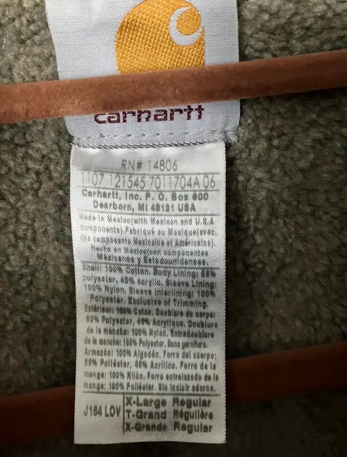 칼하트 j164 디트로이트 자켓 mos 상품이미지3