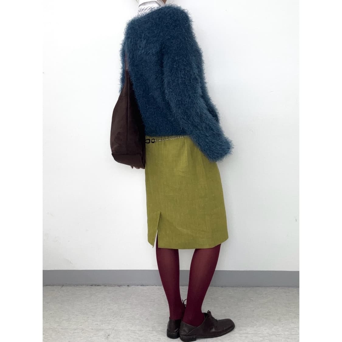 빈티지 블루 퍼 니트 상품이미지4