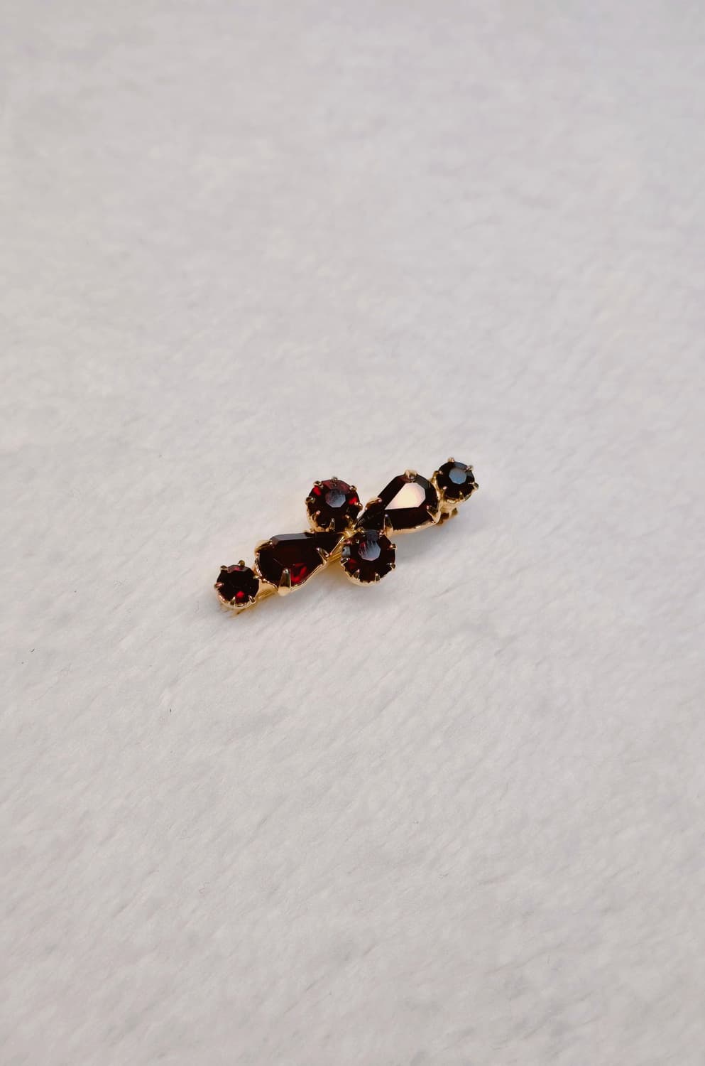 영국 오리지널 빈티지 골든 레드 브로치 상품이미지2