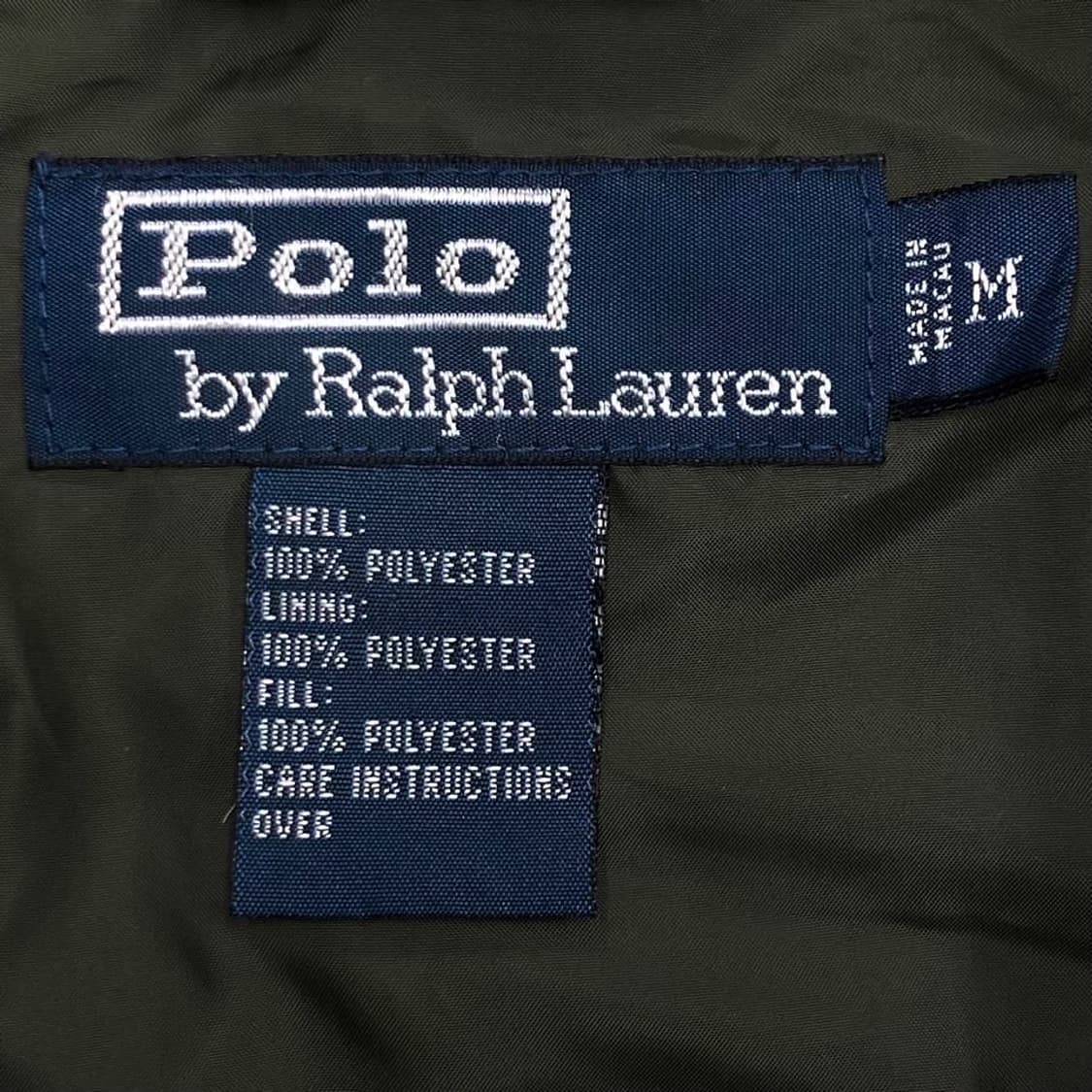 Polo 폴로 랄프로렌 가죽패치 로고 퀼팅 올리브 점퍼 상품이미지4