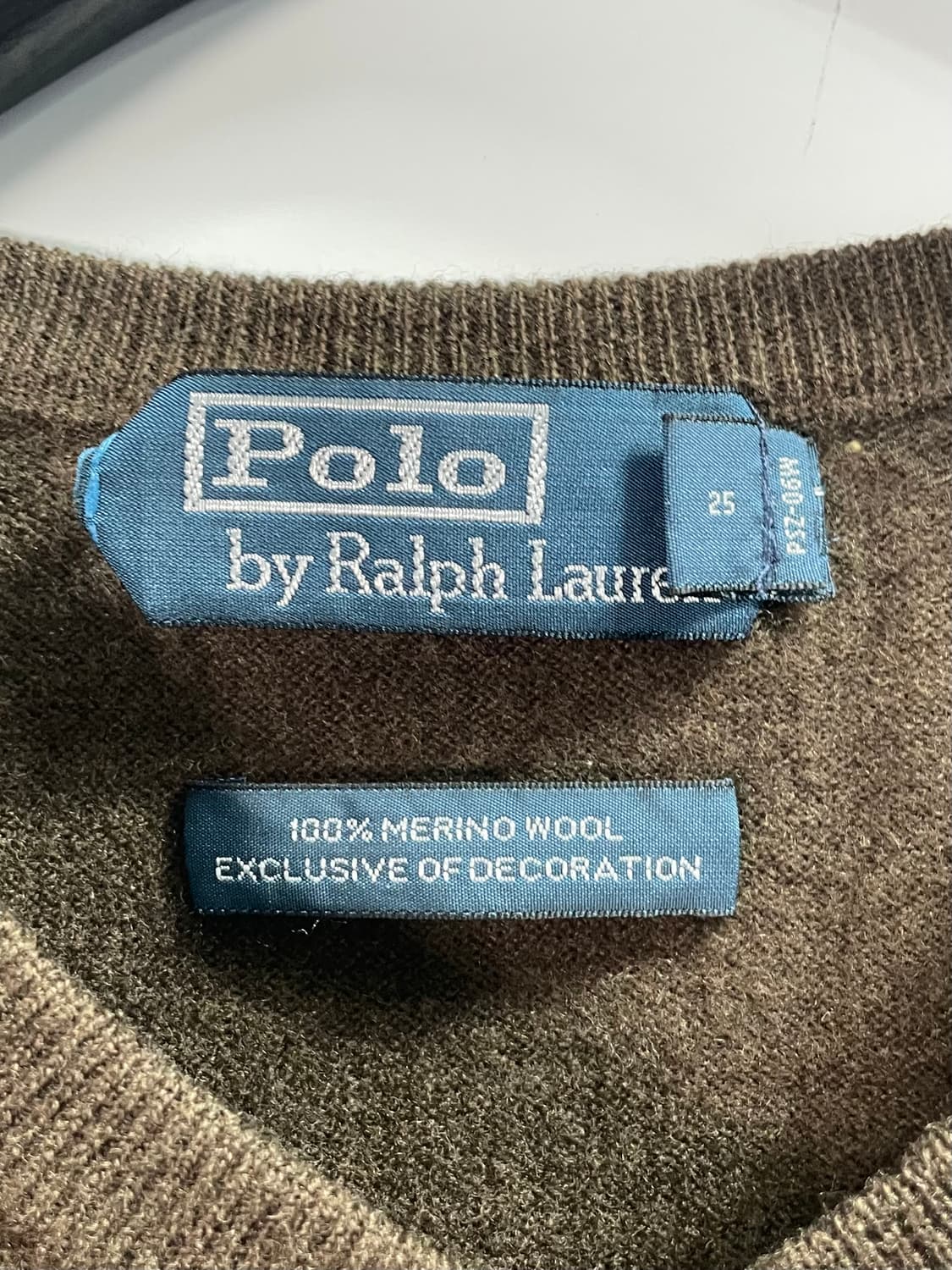 폴로 랄프로렌 메리노울 브라운 니트 (on.632)  상품이미지4