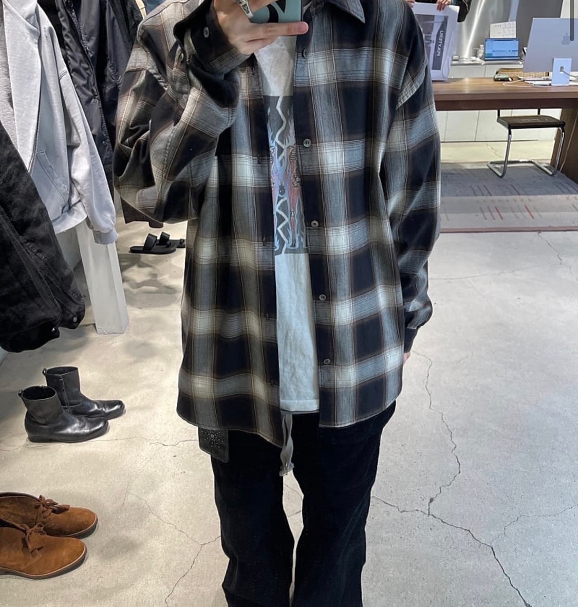 폴리테루 루즈드체크셔츠(4) 상품이미지2