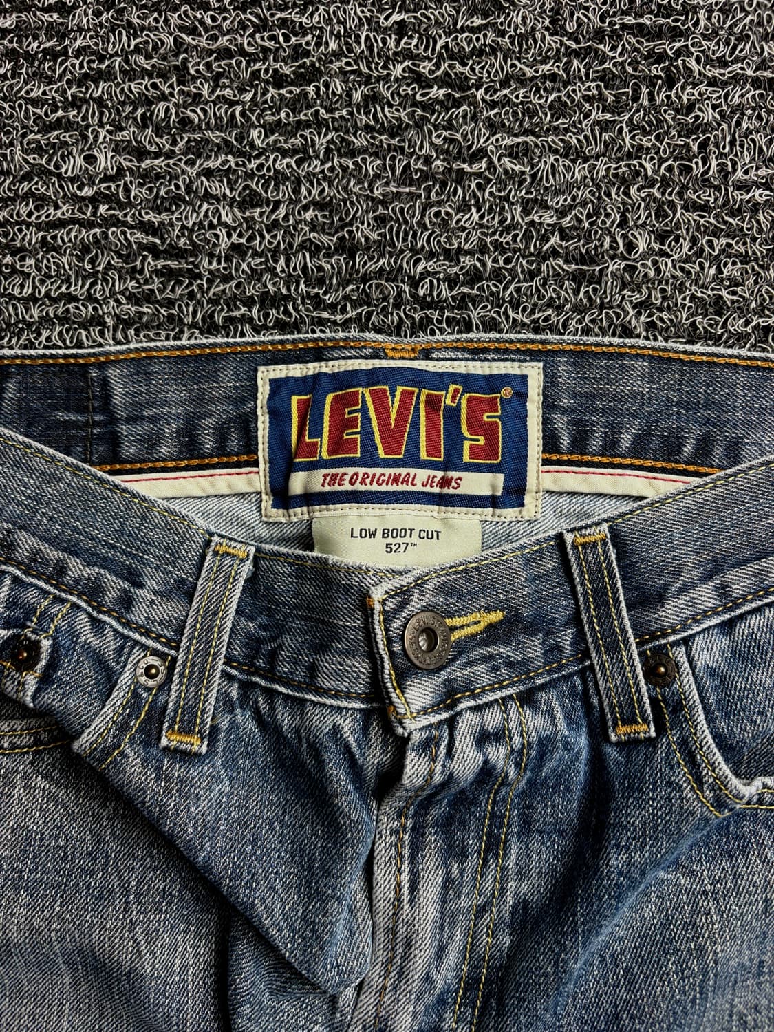 리바이스 527 로우 부츠컷 워싱 데님 팬츠 1448 상품이미지3