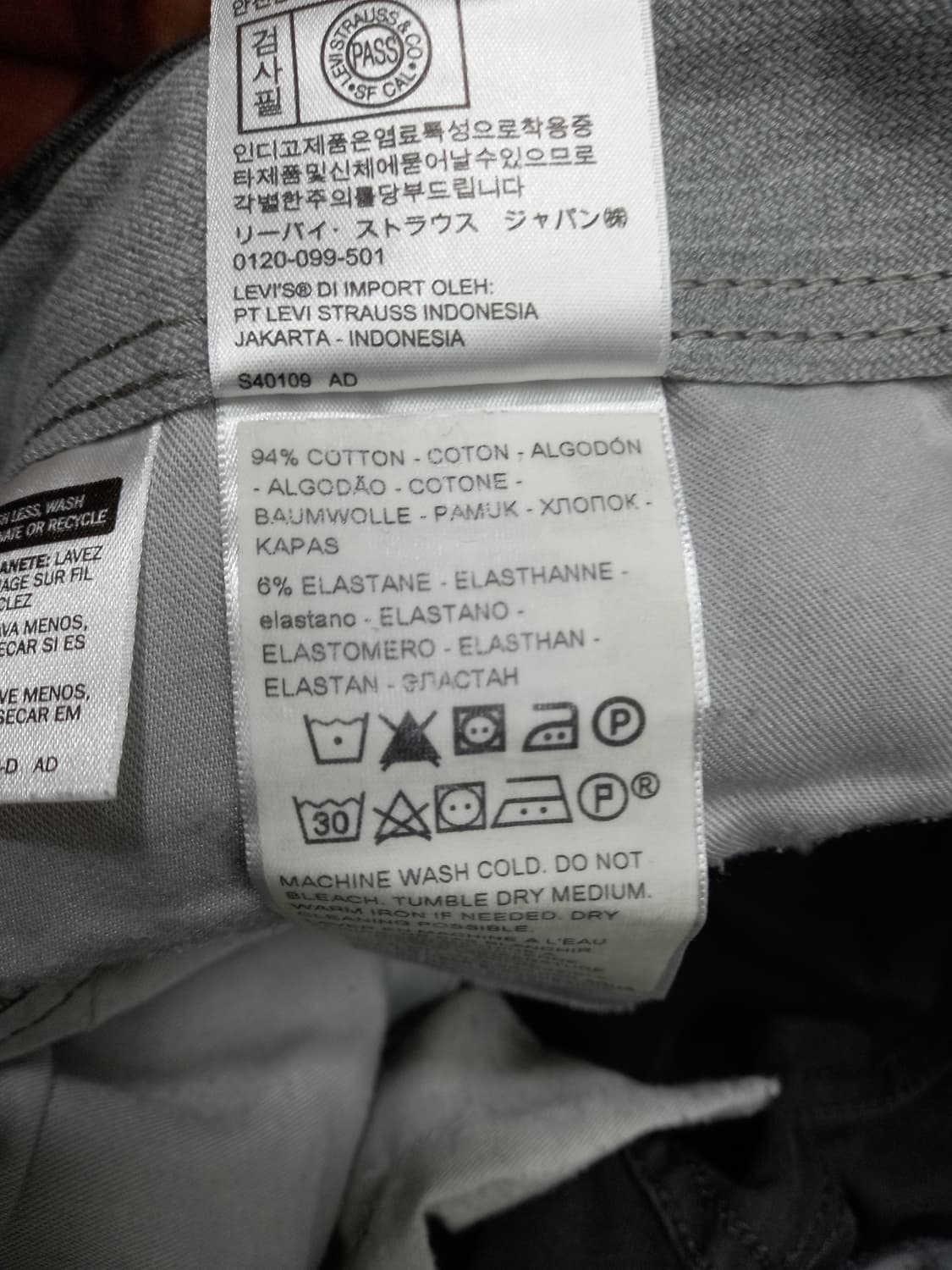 30 DOCKERS 리바이스 스판 슬림일자 치노 다크그레이 30-168 상품이미지9