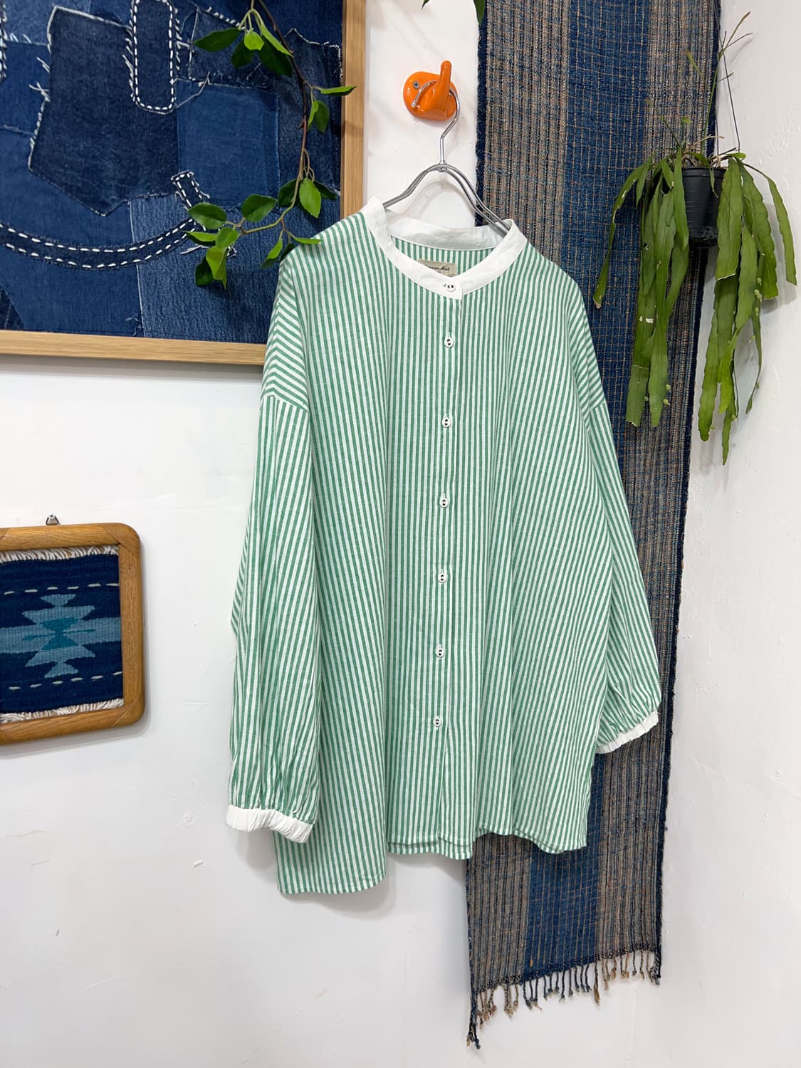 👧🏻SAMANSA MOS2  Loose Fit Stripe Band 상품이미지3
