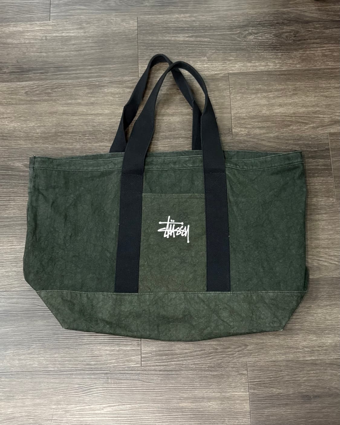 스투시 캔버스 엑스트라 라지 토트백 워시드 블랙 상품이미지1