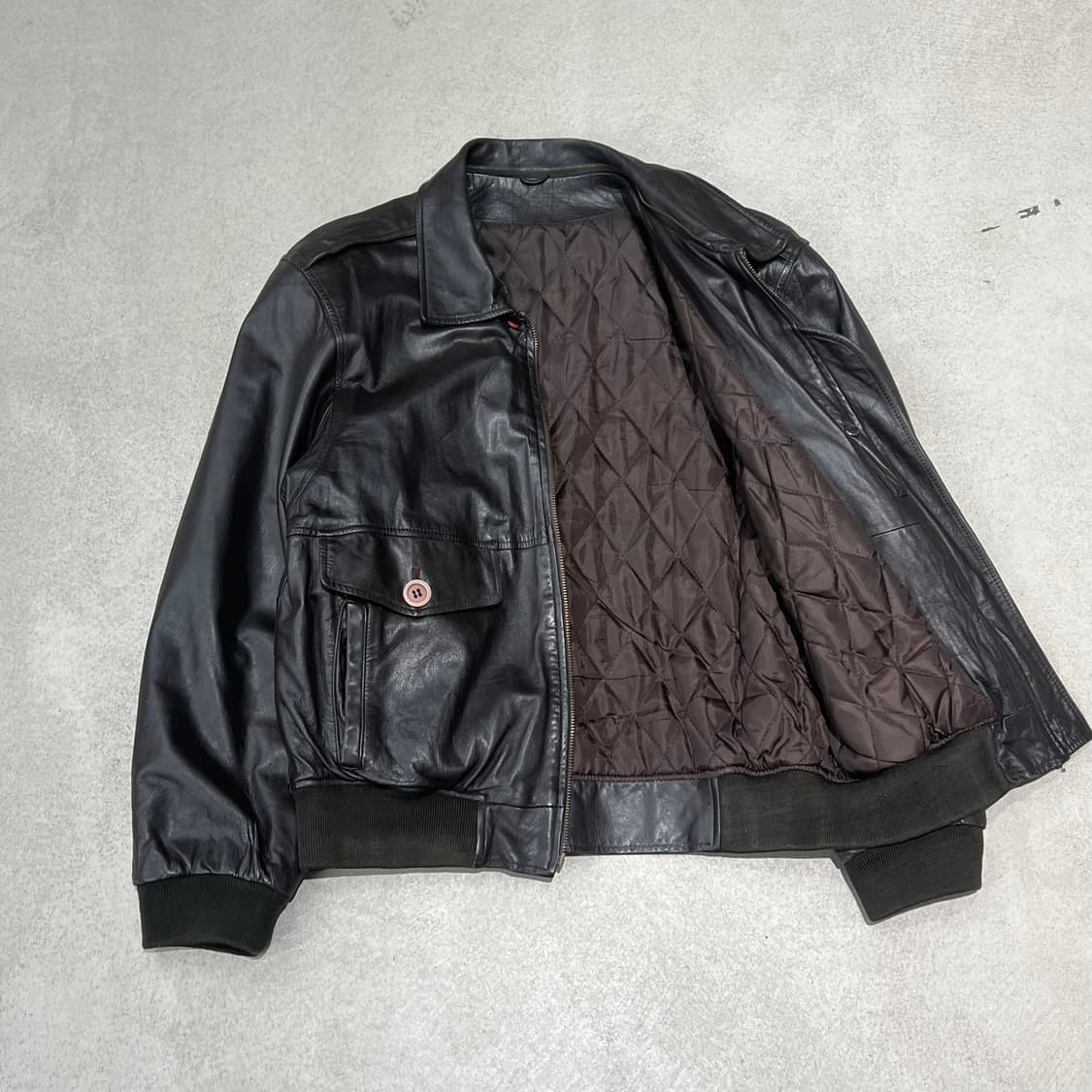 빈티지 레더 봄버자켓 s10303 상품이미지3
