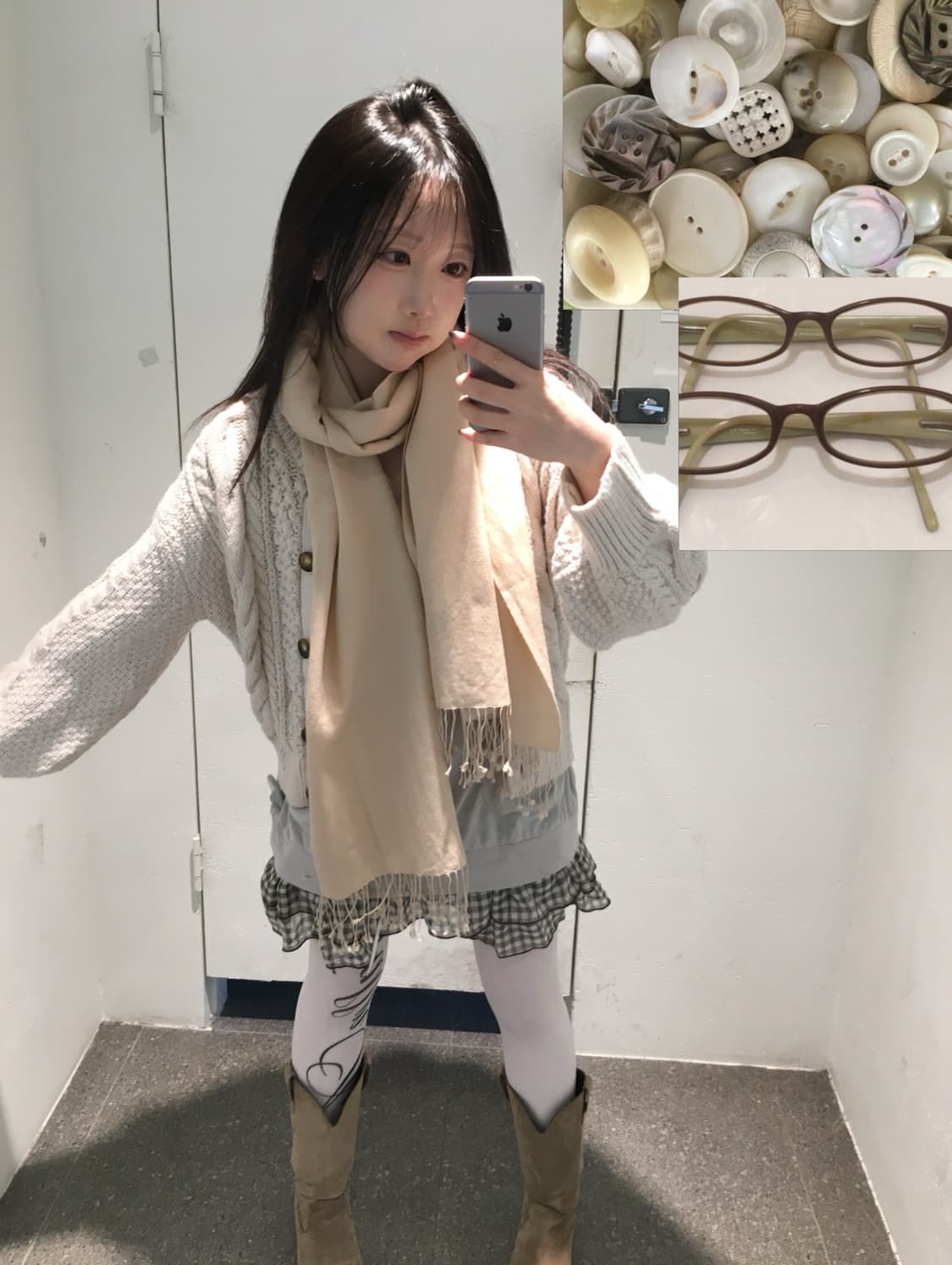 빈티지 너드 모리 코디세트 상품이미지1