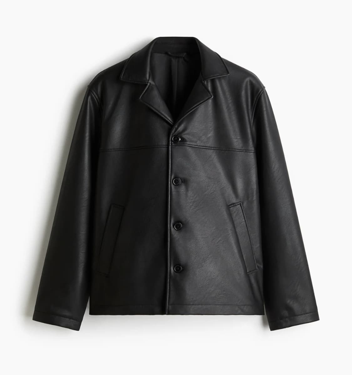 h&m 에이치앤엠 가죽 레더 자켓 코티드자켓 L 상품이미지1