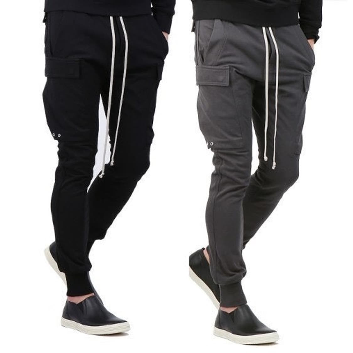 릭오웬스 19SS "BABEL" 카고 조거 팬츠 블랙 상품이미지2
