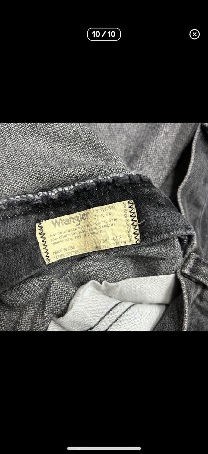 (Made in USA) Wrangler 워시드 블랙 진 상품이미지5