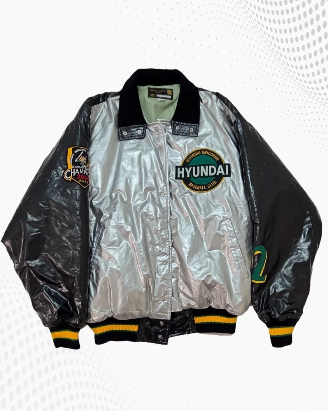 <우승 시즌 선수 지급용>미즈노 현대 유니콘스 야구 유광 점퍼 상품이미지1