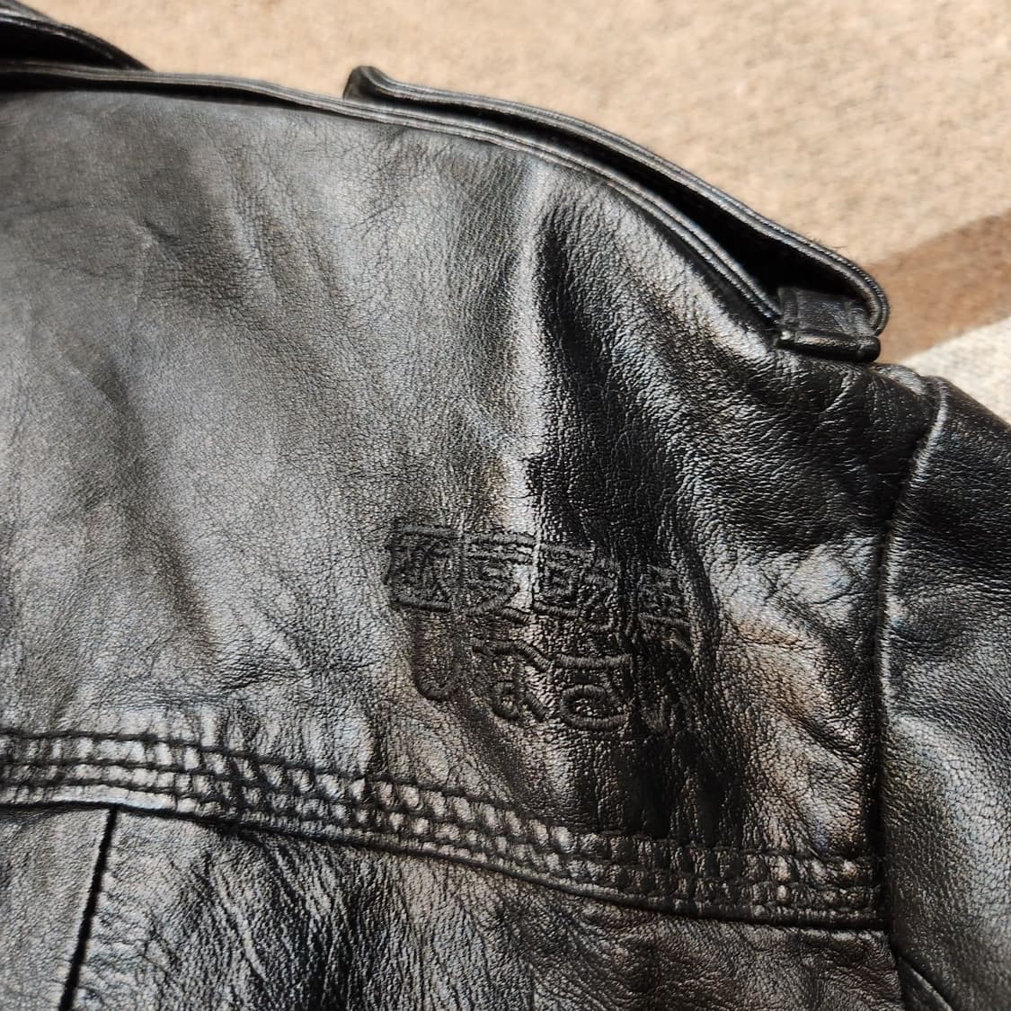 슈퍼드라이 양가죽 바이커 자켓 XXL 베컴 상품이미지8